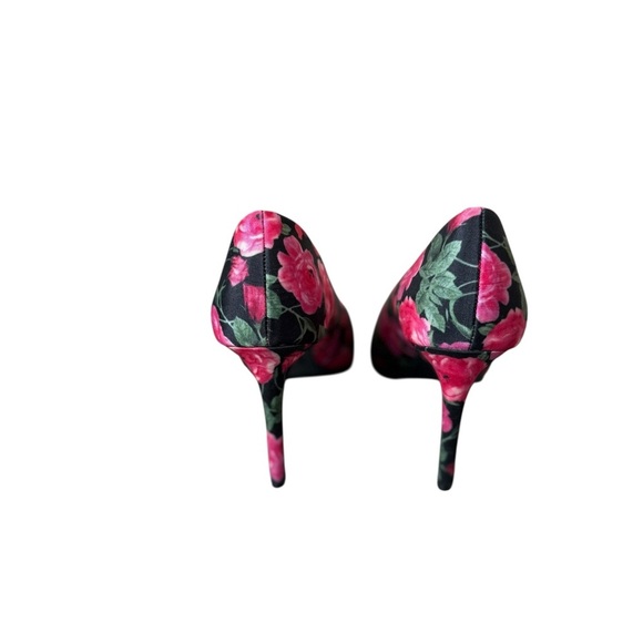 Christian Siriano Pink Floral Pointed Toe Stilettos Size 9.5 Wedding Guest Bloom - Picture 6 of 10